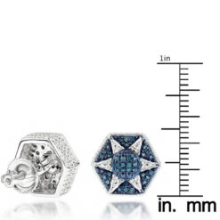 Blue Diamond Star Earrings 0.3ct Sterling Silver 9 Blue Diamond Star Earrings 0.3ct Sterling Silver -Its Hot Jewelry Shop blue diamond star earrings 035ct sterling silver p 46644 ruler