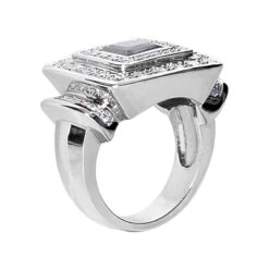 Blue Sapphire Cocktail Ring With Diamonds 14K White Gold 0.90ctd 1.25cts 8 Blue Sapphire Cocktail Ring With Diamonds 14K White Gold 0.90ctd 1.25cts -Its Hot Jewelry Shop blue sapphire cocktail ring with diamonds 14k 090ctd 125cts p 29192 back white