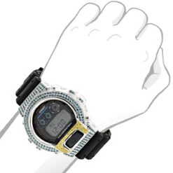 Casio Blue Yellow Diamond G-Shock Watch 4.00ct 7 Casio Blue Yellow Diamond G-Shock Watch 4.00ct -Its Hot Jewelry Shop blue yellow diamond g shock watch 400ct p 45716bod