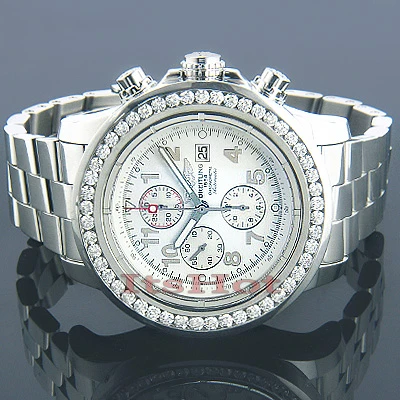 Breitling Super Avenger Diamond Watch 6ct 3 Breitling Super Avenger Diamond Watch 6ct