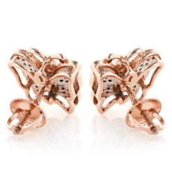 Butterfly Earrings Diamond Studs 0.45ct Solid 14K Yellow Gold -Its Hot Jewelry Shop butterfly earrings diamond studs 045ct solid gold p 5999 backro