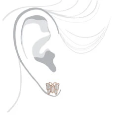 Butterfly Earrings Diamond Studs 0.45ct Solid 14K Yellow Gold -Its Hot Jewelry Shop butterfly earrings diamond studs 045ct solid gold p 5999 bodro