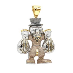 Cartoon Characters Scrooge McDuck Diamond Pendant In Sterling Silver 4.25ct -Its Hot Jewelry Shop cartoon characters scrooge mcduck diamond pendant in sterling silver 425ct ye