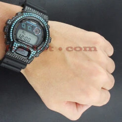 Casio G-Shock Blue CZ Crystal Watch -Its Hot Jewelry Shop casio watches g shock blue cz crystal watch p 35267bod