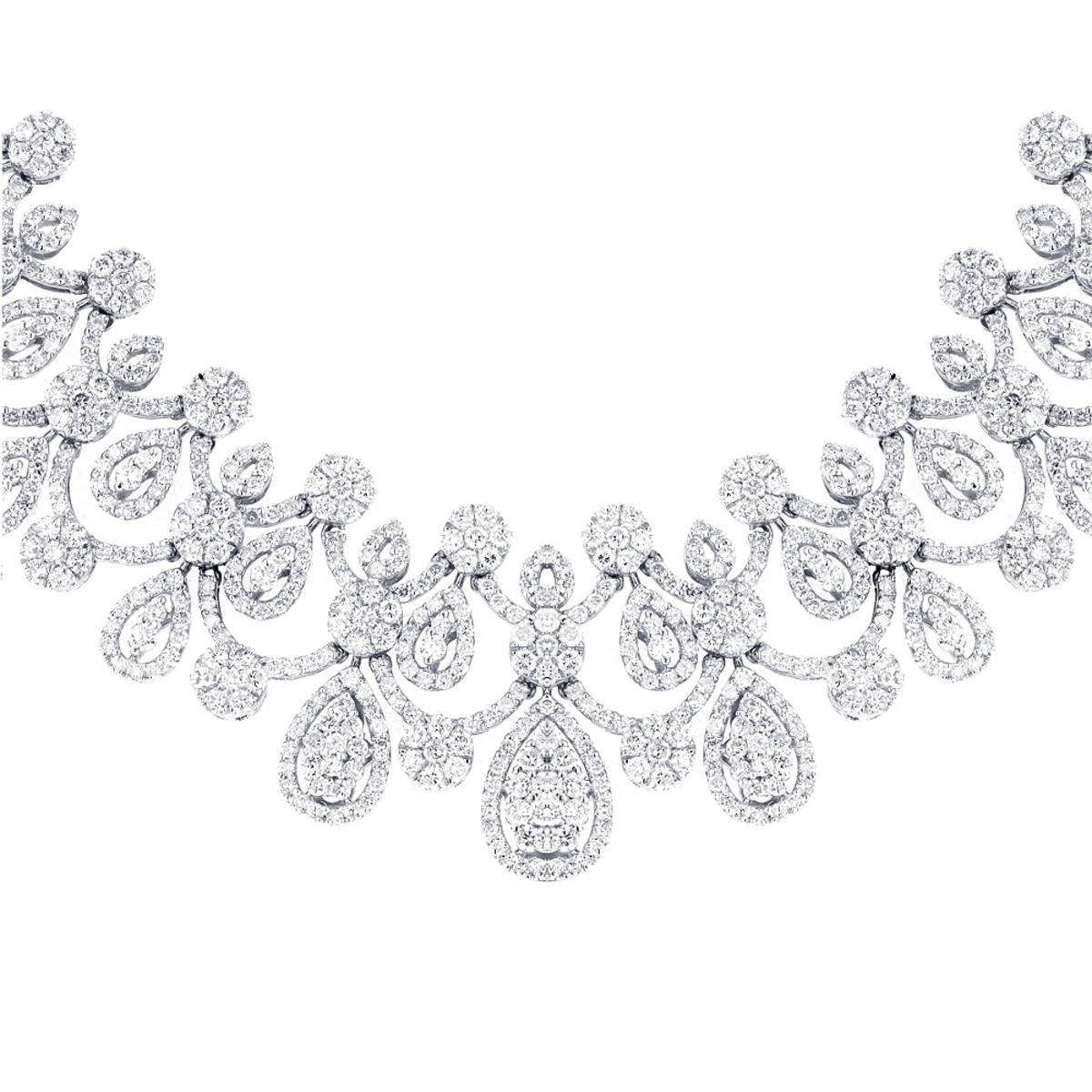 18K White Gold Ladies Diamond Necklace 22.6ct 3 18K White Gold Ladies Diamond Necklace 22.6ct