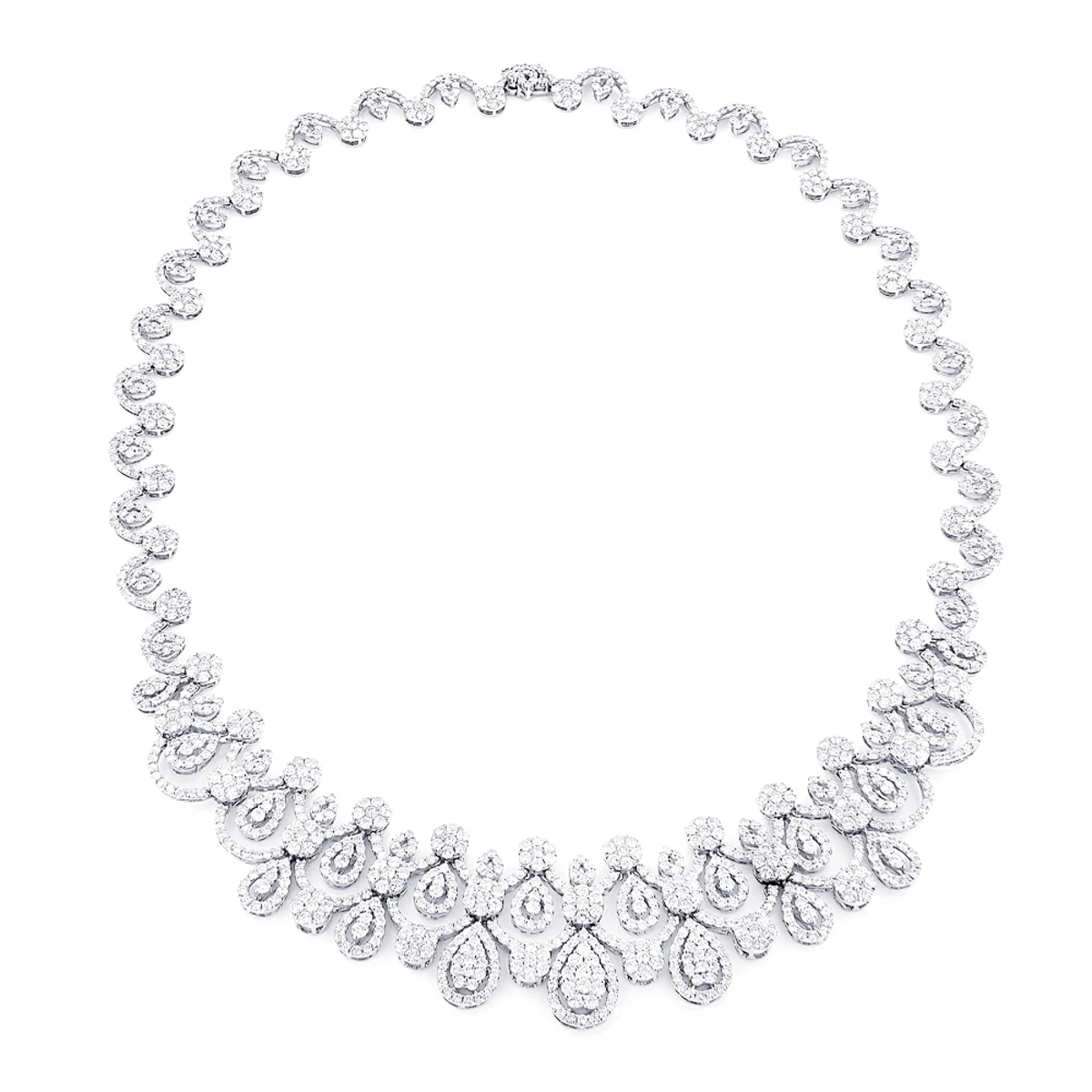 18K White Gold Ladies Diamond Necklace 22.6ct 5 18K White Gold Ladies Diamond Necklace 22.6ct - Image 3