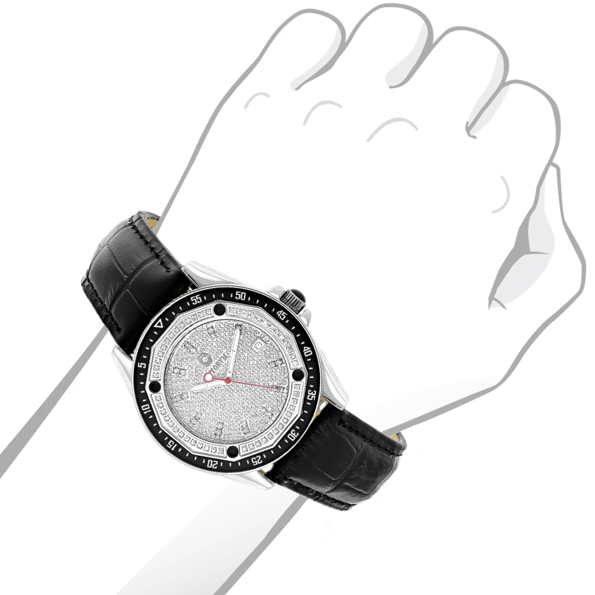 Centorum Designer 0.50ct Diamond Watch Encrusted Dial 5 Centorum Designer 0.50ct Diamond Watch Encrusted Dial - Image 3