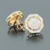 Champagne Color Diamond Earrings 0.60ct 10K Yellow Gold 1 Champagne Color Diamond Earrings 0.60ct 10K Yellow Gold -Its Hot Jewelry Shop champagne color diamond earrings 060ct 10k gold 1