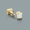 Pave Diamond 10K Yellow Gold Earrings 0.06CT -Its Hot Jewelry Shop cheap diamond earrings 006ct 10k gold 1