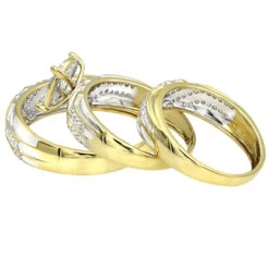 10K Yellow Gold 0.7CT Round Diamond Engagement Ring And Wedding Band Bridal Set 12 10K Yellow Gold 0.7CT Round Diamond Engagement Ring And Wedding Band Bridal Set -Its Hot Jewelry Shop cheap round diamond engagement ring wedding band bridal set 10k gold 0 7ct backye