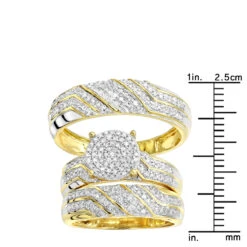 10K Yellow Gold 0.7CT Round Diamond Engagement Ring And Wedding Band Bridal Set 15 10K Yellow Gold 0.7CT Round Diamond Engagement Ring And Wedding Band Bridal Set -Its Hot Jewelry Shop cheap round diamond engagement ring wedding band bridal set 10k gold 0 7ct rulerye