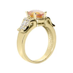 14K White Gold Ladies Citrine & Diamond Ring 0.24ctd 2ctc 9 14K White Gold Ladies Citrine & Diamond Ring 0.24ctd 2ctc -Its Hot Jewelry Shop citrine rings 14k gold ladies diamond ring 024ctd 2ctc p 29381 back yellow