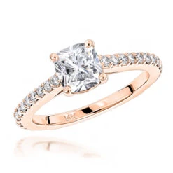 Classic 14K White Gold Cushion Diamond Engagement Ring By Luxurman 1.4ct G/VS 10 Classic 14K White Gold Cushion Diamond Engagement Ring By Luxurman 1.4ct G/VS -Its Hot Jewelry Shop classic 14k gold cushion diamond engagement ring by luxurman 14ct gvs ro