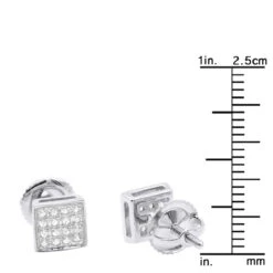 Classic Diamond Stud Earrings 0.11ct 10K White Gold -Its Hot Jewelry Shop classic diamond stud earrings 011ct 10k gold rulerwh