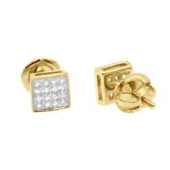 Classic Diamond Stud Earrings 0.11ct 10K White Gold -Its Hot Jewelry Shop classic diamond stud earrings 011ct 10k gold ye
