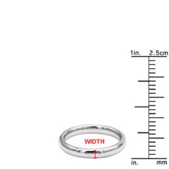 Classic Platinum Wedding Band For Women 3mm Wide Stackable Ring -Its Hot Jewelry Shop classic platinum wedding band for women 3mm wide stackable ring 000764 rulerwh