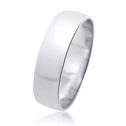 Classic Thin Men's Wedding Band Solid 14K White Gold 6mm 6 Classic Thin Men's Wedding Band Solid 14K White Gold 6mm -Its Hot Jewelry Shop classic thin mens wedding band 14k solid gold 6mm 2