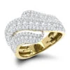 Luxurman Massive Ladies Diamond Wave Cocktail Ring 14K Yellow Gold 1.65ct -Its Hot Jewelry Shop cocktail rings luxurman massive ladies diamond wave ring 14k gold 165ct ye