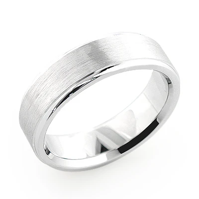 Cosmopolitan Thick Wedding Band For Men 14K White Gold 3 Cosmopolitan Thick Wedding Band For Men 14K White Gold