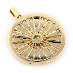 Crown Diamond Pendant 0.95ct Rolex Style Medallion 10K Yellow Gold 7 Crown Diamond Pendant 0.95ct Rolex Style Medallion 10K Yellow Gold -Its Hot Jewelry Shop crown diamond pendant 095ct rolex style medallion 10k gold 2