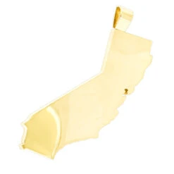 California State White Yellow Diamond Pendant 18.2ct 14K Yellow Gold -Its Hot Jewelry Shop custom california state white yellow diamond pendant 182ct 14k gold backye