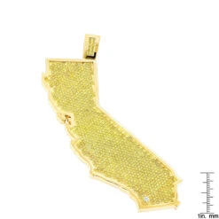 California State White Yellow Diamond Pendant 18.2ct 14K Yellow Gold -Its Hot Jewelry Shop custom california state white yellow diamond pendant 182ct 14k gold rulerye