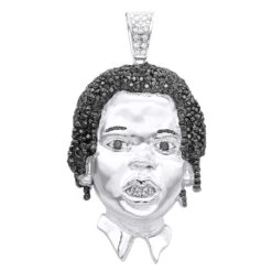 Custom Diamond Face Pendant For Men 14K Yellow Gold Custom Jewelry Design -Its Hot Jewelry Shop custom diamond face pendant for men 14k gold custom jewelry design 001287 white