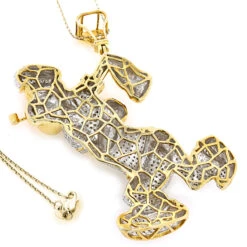 Diamond Popeye Pendant In Sterling Silver 4ct Gold Plated 6 Diamond Popeye Pendant In Sterling Silver 4ct Gold Plated -Its Hot Jewelry Shop custom diamond popeye pendant in sterling silver 413ct backye