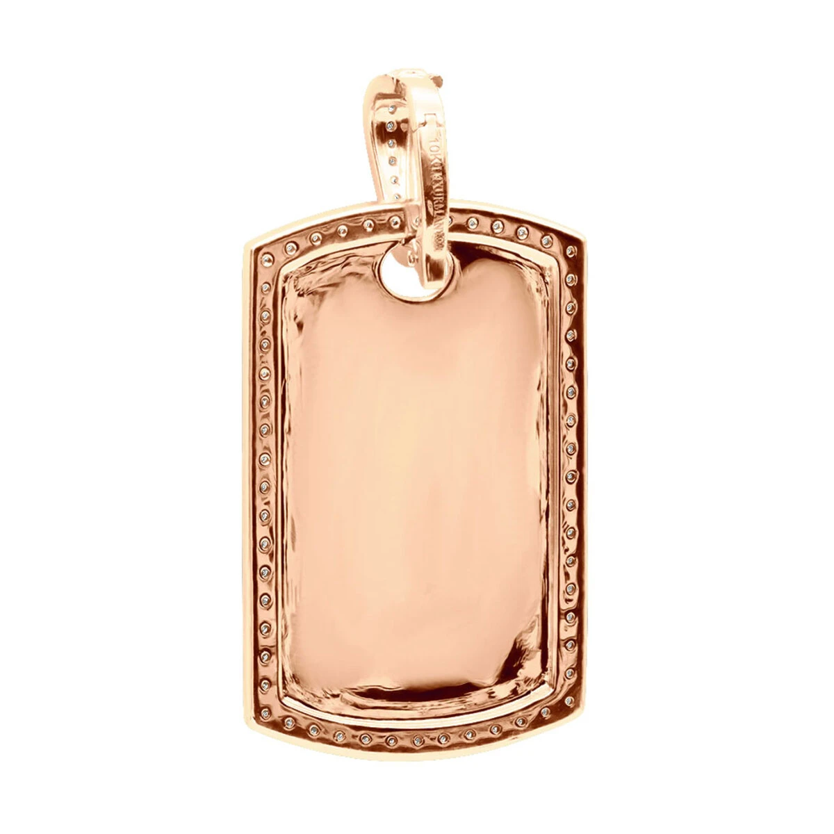 Dog Tags 10K Yellow Gold Diamond Pendant Can Be Engraved 8 Dog Tags 10K Yellow Gold Diamond Pendant Can Be Engraved - Image 6