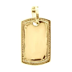 Dog Tags 10K Yellow Gold Diamond Pendant Can Be Engraved 13 Dog Tags 10K Yellow Gold Diamond Pendant Can Be Engraved -Its Hot Jewelry Shop custom dog tags gold diamond pendant can be engraved p 35694 backye