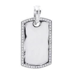 Dog Tags 10K Yellow Gold Diamond Pendant Can Be Engraved 10 Dog Tags 10K Yellow Gold Diamond Pendant Can Be Engraved -Its Hot Jewelry Shop custom dog tags gold diamond pendant can be engraved p 35694 wh