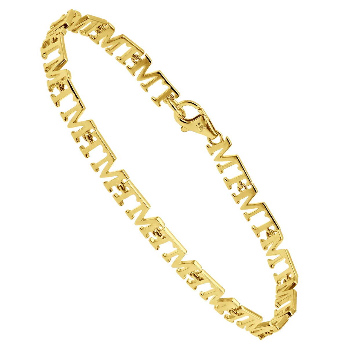 Custom Initials Bracelet For Men And Women 14K Yellow Gold 3 Custom Initials Bracelet For Men And Women 14K Yellow Gold