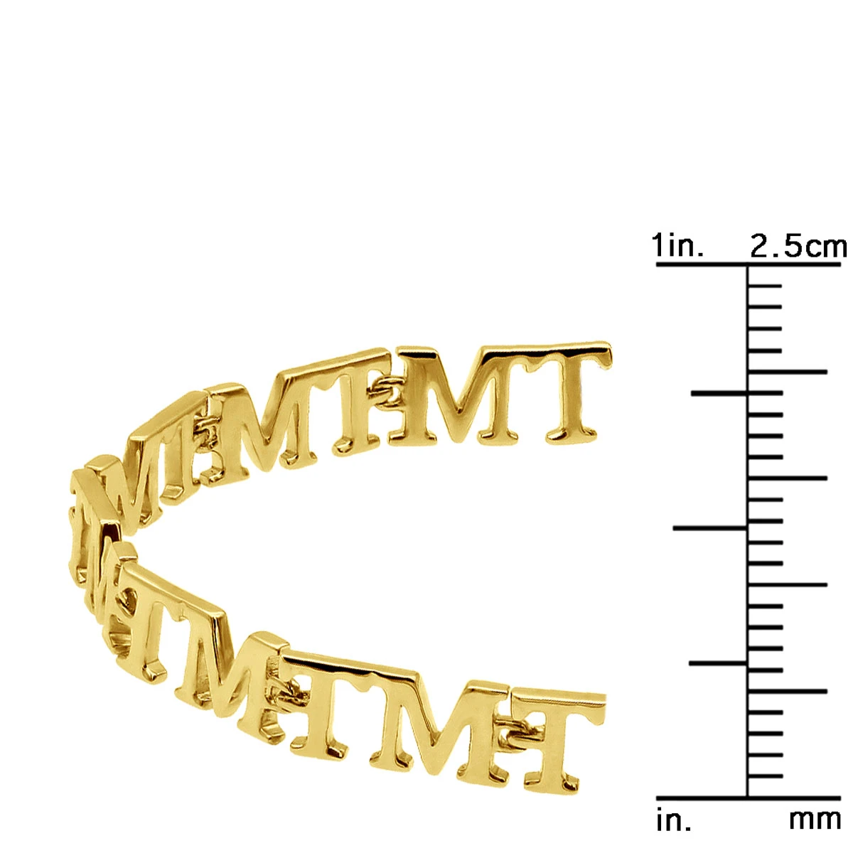 Custom Initials Bracelet For Men And Women 14K Yellow Gold 7 Custom Initials Bracelet For Men And Women 14K Yellow Gold - Image 5