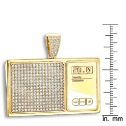 10K Yellow Gold Diamond Digital Scale Men's Pendant 4ct -Its Hot Jewelry Shop custom jewelry 10k gold diamond digital scale mens pendant 4ct rulerye