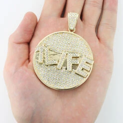 Custom-made 10K Yellow Gold Diamond Pendant For Men 5.9ct -Its Hot Jewelry Shop custom jewelry made yellow gold diamond pendant 590ct 10k 4