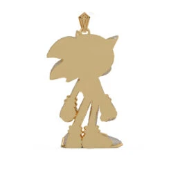 14K Yellow Gold Sonic The Hedgehog Diamond Pendant For Men 22ct 10 14K Yellow Gold Sonic The Hedgehog Diamond Pendant For Men 22ct -Its Hot Jewelry Shop custom jewelry real 14k gold sonic the hedgehog diamond pendant for men 22c backye