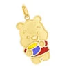 Winnie The Pooh With Honey Pot 18K Yellow Gold Enamel Bear Pendant -Its Hot Jewelry Shop custom jewelry winnie the pooh with honey pot 18k gold enamel bear pendant mainye
