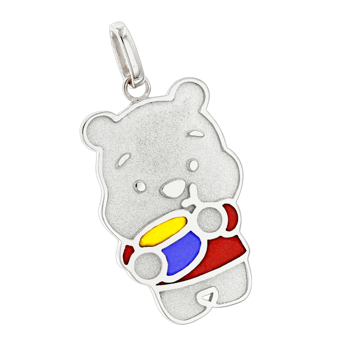 Winnie The Pooh With Honey Pot 18K Yellow Gold Enamel Bear Pendant 4 Winnie The Pooh With Honey Pot 18K Yellow Gold Enamel Bear Pendant - Image 2