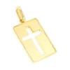 Custom Luccello 18K Yellow Gold Dog Tag Cross Pendant -Its Hot Jewelry Shop custom luccello 18k solid gold dog tag cross pendant mainye