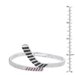 Custom Made 14K White Gold Hockey Stick Rubies White Black Diamond Bangle Bracelet 13 Custom Made 14K White Gold Hockey Stick Rubies White Black Diamond Bangle Bracelet -Its Hot Jewelry Shop custom made 14k gold hockey stick rubies white black diamond bangle bracelet 100033 rulerwh