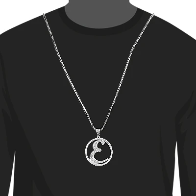 Diamond Initial Pendant For Men 10K Yellow Gold Alphabet Letter Custom Made 7 Diamond Initial Pendant For Men 10K Yellow Gold Alphabet Letter Custom Made - Image 5