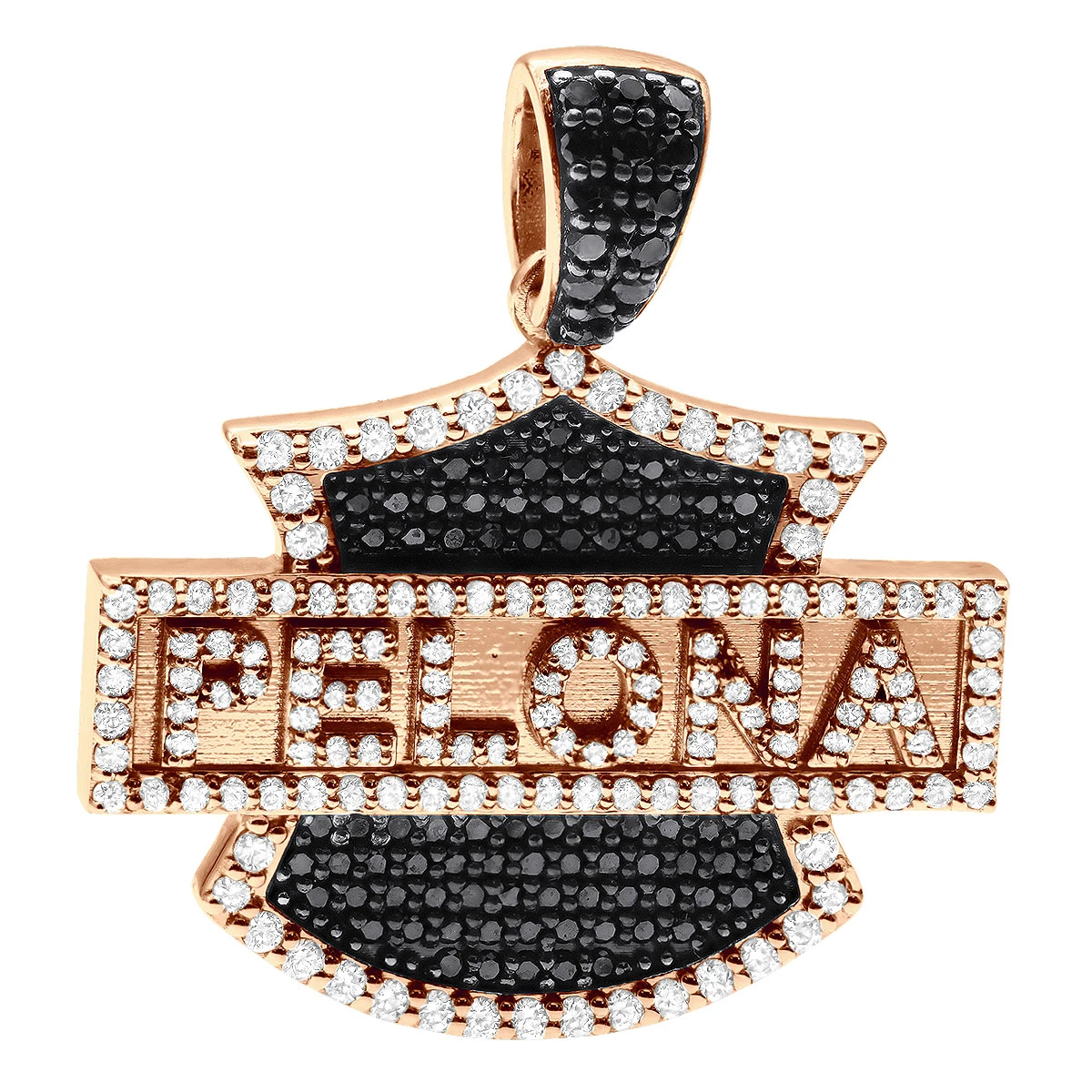 Custom Diamond Pendant For Men 14K White Gold Name Necklace 3.6ct 5 Custom Diamond Pendant For Men 14K White Gold Name Necklace 3.6ct - Image 3