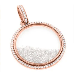 Custom-made Diamond Circle Shaker Pendant Gold Or Sterling Silver 8.7ct -Its Hot Jewelry Shop custom made diamond shaker pendant 87ct circle jewelry ro
