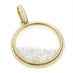 Custom-made Diamond Circle Shaker Pendant Gold Or Sterling Silver 8.7ct -Its Hot Jewelry Shop custom made diamond shaker pendant 87ct circle jewelry ye