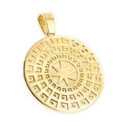 Men's Diamond Versace Style Medusa Pendant Medallion 18K Yellow Gold 7ct -Its Hot Jewelry Shop custom made diamond versace style medusa pendant medallion 18k gold 6ct backye