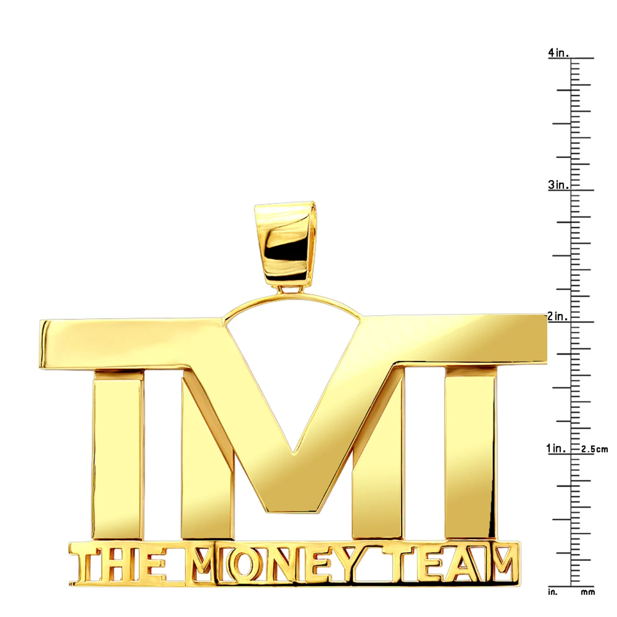 Large 10K Yellow Gold Name Plate Pendant For Men 8 Large 10K Yellow Gold Name Plate Pendant For Men - Image 6