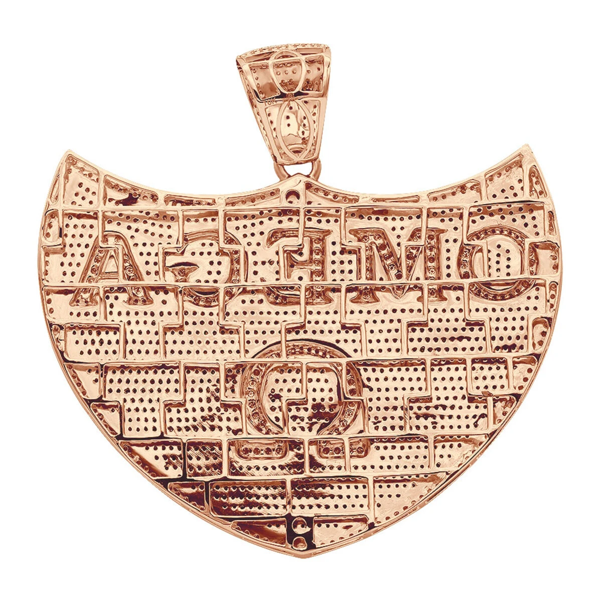 Men's White & Blue Diamonds Pendant 10K White Gold Omega 5.4ct 8 Men's White & Blue Diamonds Pendant 10K White Gold Omega 5.4ct - Image 6