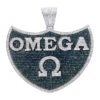 Men's White & Blue Diamonds Pendant 10K White Gold Omega 5.4ct 1 Men's White & Blue Diamonds Pendant 10K White Gold Omega 5.4ct -Its Hot Jewelry Shop custom made jewelry mens white blue diamonds pendant 10k gold omega 54ct 100475 mainwh