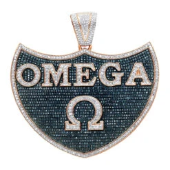 Men's White & Blue Diamonds Pendant 10K White Gold Omega 5.4ct 12 Men's White & Blue Diamonds Pendant 10K White Gold Omega 5.4ct -Its Hot Jewelry Shop custom made jewelry mens white blue diamonds pendant 10k gold omega 54ct 100475 ro
