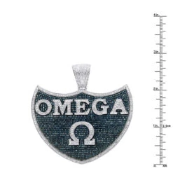 Men's White & Blue Diamonds Pendant 10K White Gold Omega 5.4ct 17 Men's White & Blue Diamonds Pendant 10K White Gold Omega 5.4ct -Its Hot Jewelry Shop custom made jewelry mens white blue diamonds pendant 10k gold omega 54ct 100475 rulerwh
